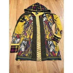 Vintage Anac by Kimi Y2K patchwork wool floral polka dot full zip hoodie Large